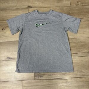 Nike Tee Dri Fit Youth XL Nike Tshirt Short Sleeve Pullover Swoosh Gray